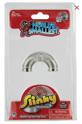 Brandneu Welt kleinstes Original Slinky Walking Spring Spielzeug 1-7/8" - Bild 1 von 2