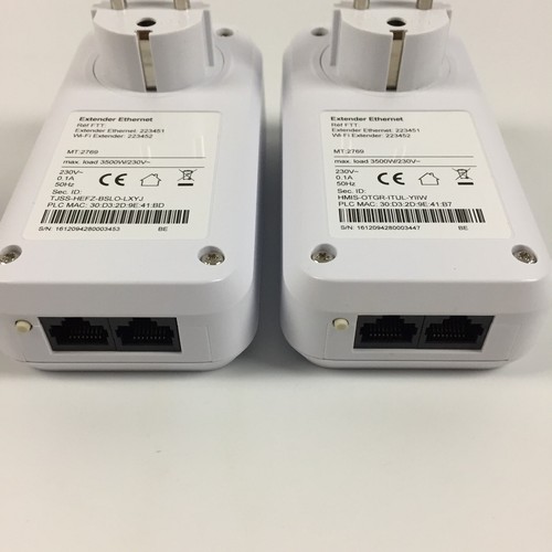 Lot 2 Prises Adaptateurs CPL Orange Extender Ethernet Liveplug HD 500 Mbits/s mb - Photo 5/7