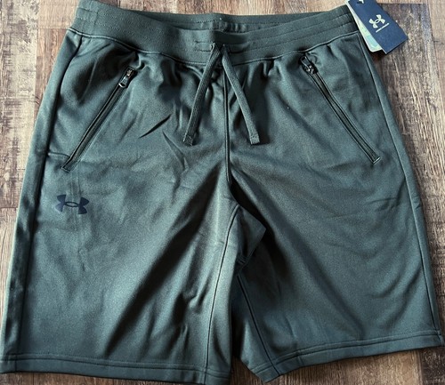 NWT Under Armour Boys YXL Black/Olive Green Camouflage Shorts Set XL - Picture 5 of 5