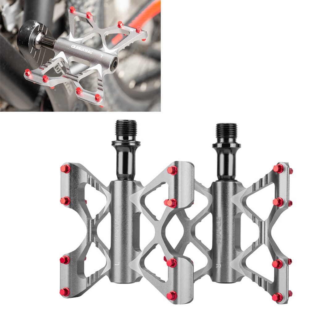PROMEND MTB ROAD Bike Ultralight Aluminum Pedals Bicycle Flat Pedal 3 Bearing