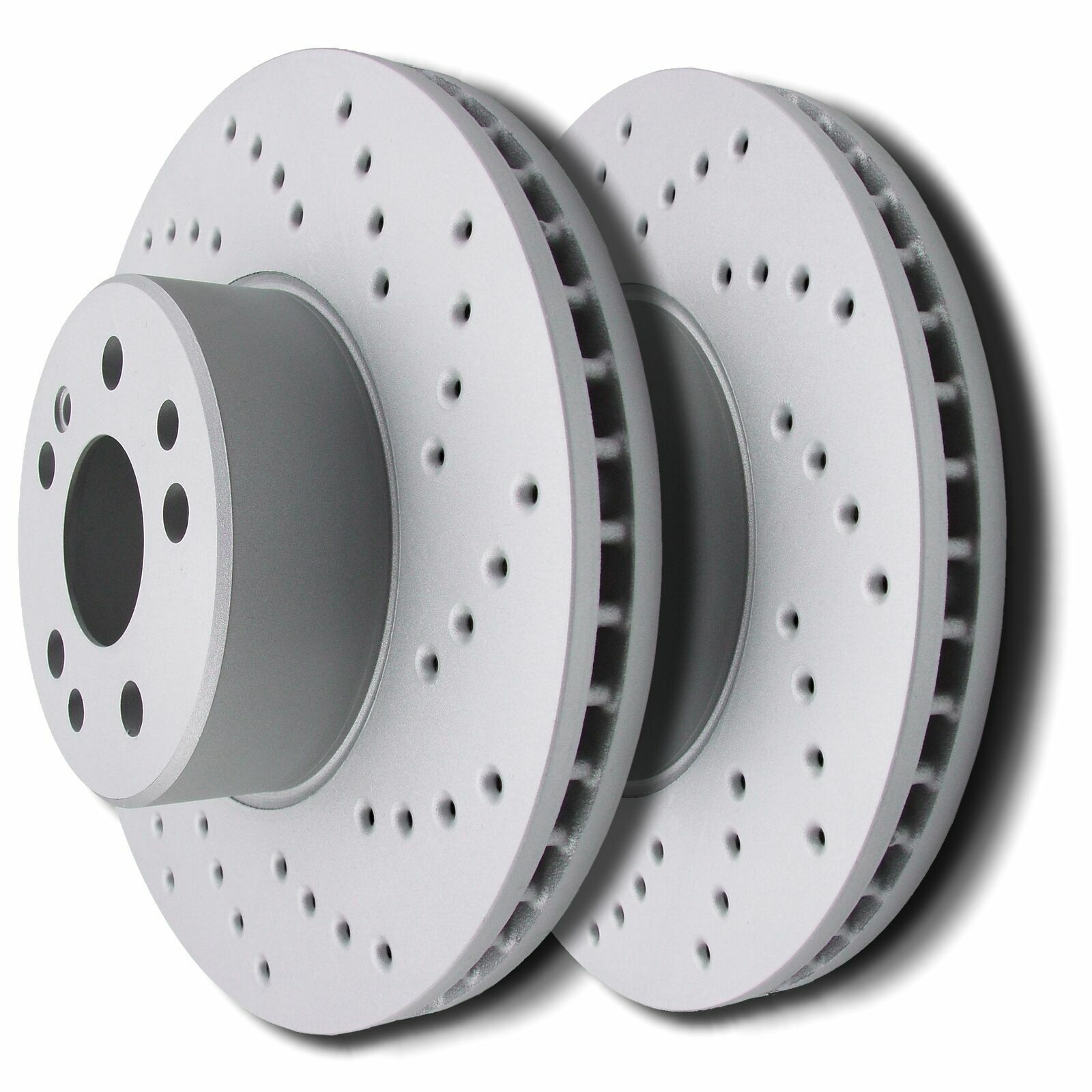 SP Performance C55-80 Cross Drilled Brake Rotors ZRC Coating L/R Pr Front