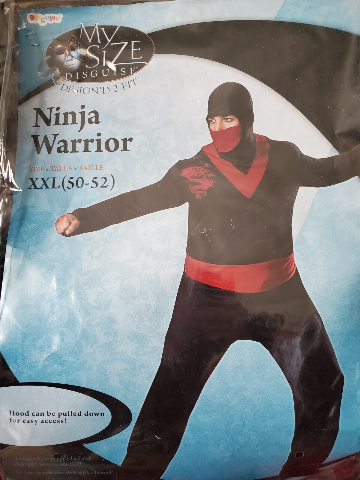 Black Ninja Men Costume Warrior Outfit Halloween XXL 39897238869 | eBay