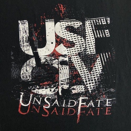 Adult Small Unsaid Fate Cleveland Ohio Metal Band T-Shirt Black Metalcore CLE - Picture 2 of 7