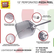 Professional Pizza Peel Heavy Duty Perforated Peel Non Stick Paddle Light Weight