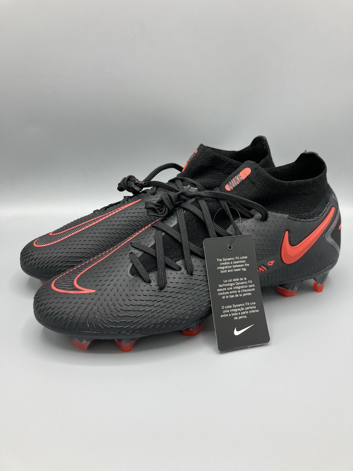 Nike Phantom GT Elite DF FG Black Orange Soccer Cleats CW6589-060