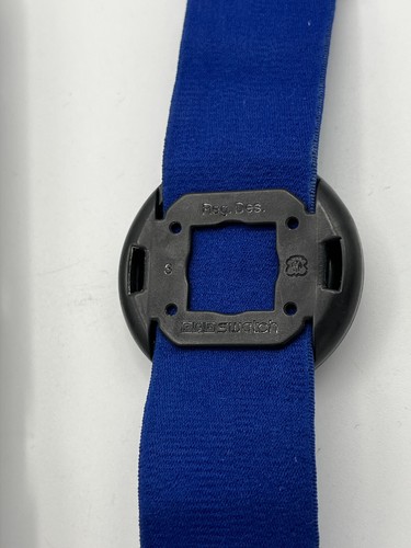 Orologio SWATCH Pop GENGIS KHAN (PWB148)-1990! Blu/Argento-Vintage-Ø45mm-GROSSO - Imagen 6 de 9
