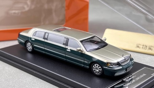 GCD 1:64 Gold Green Stretch Limousine Continental Model Diecast Metal Car - Picture 5 of 12