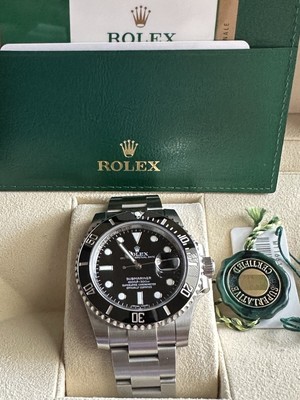 MINT PAPERS Rolex Submariner Date Black Steel Ceramic 40mm 116610 LN Watch BOX