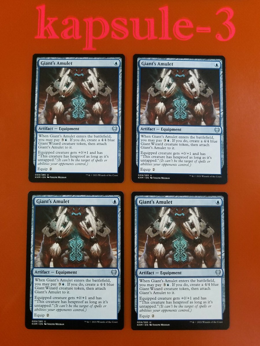 4x Giant's Amulet | Kaldheim | MTG Magic Cards | eBay 4x Giant's Amulet | Kaldheim | MTG Magic Cards | eBay