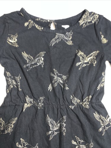 Preowned- Old Navy 3/4 Sleeve A-Line Unicorn Dress Girls Size (M/8) - Picture 3 of 6