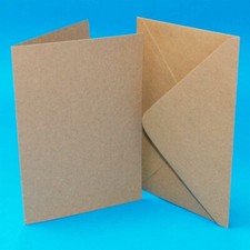 Image of Blank Cards And Plain Envelopes White Ivory Kraft Brown Craft Card Making Paper