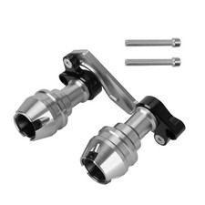 Cnc Anti-Crash Frame Sliders Protector Silver For Yamaha Nvx Aerox Nmax 15-19 US