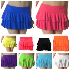 LADIES RA RA SKIRT DANCE PARTY TUTU CLUB WEAR GIRLS FRILL MINI SHORT SIZE 8-14