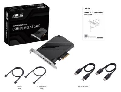 ASUS USB4 PCIe Gen4 Card – 40Gbps, 8K@60Hz, 60W Fast Charging