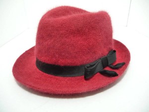 red and black fedora hat