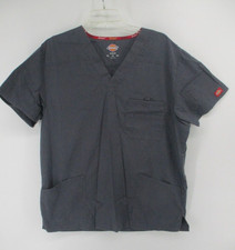 Dickies Short Sleeve V Neck Scrub Shirt Size Large