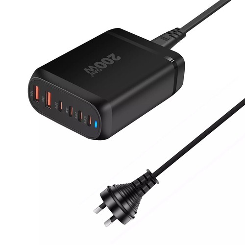 200W Charging Station for Multiple Devices 6-Port USB C Fast Charging Stations - Picture 16 of 16