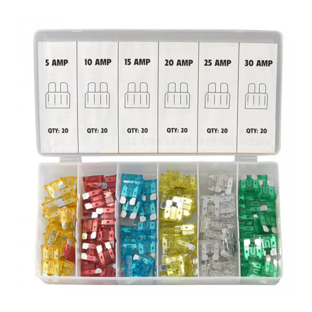 Standard Blade Fuses Assorted ATO Box Set Removal Puller Tool 530A Amp