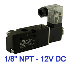 1/8" 3 Way 2 Position Directional Control Electric Air Solenoid Valve 12V DC 