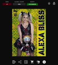 DIGITAL Topps WWE Slam 25 - ASCENDANCY Yellow X-FRACTOR - ALEXA BLISS