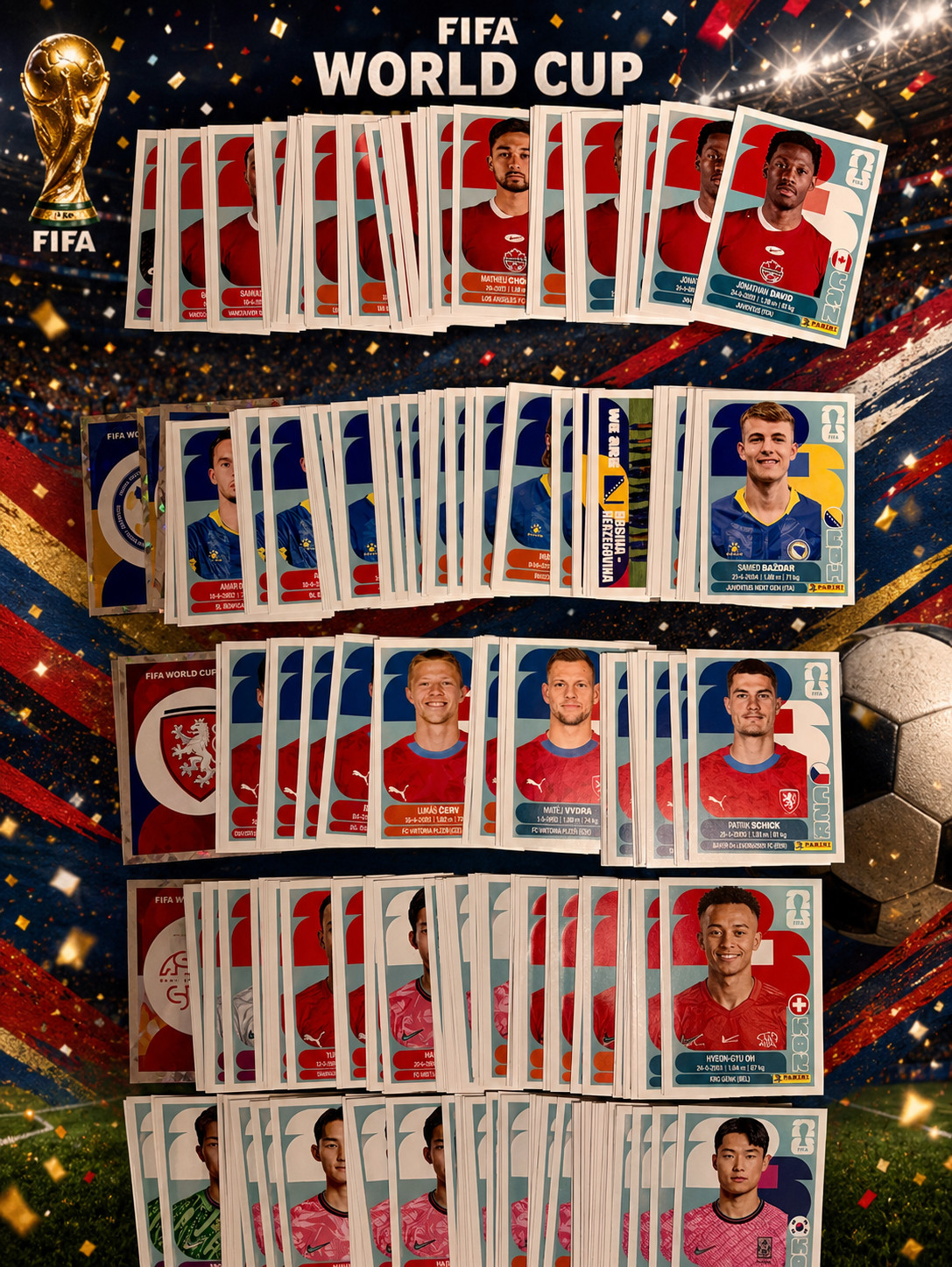 FIFA World Cup 2026 Stickers Group K&L (POR,COD,UZB,COL,ENG,CRO,GHA,PAN)