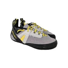 Evolv Defy Trax Lace Climbing Shoe US 8.5 Men's Gray Yellow Rock Climb 