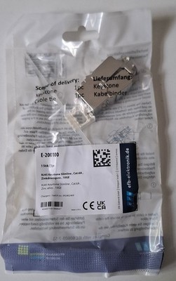 RJ45 Keystone Slimline, Cat.6A, Zinkdruckguss (E-200100) 10 Stück, Neu und OVP