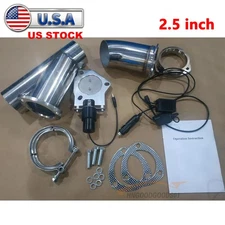 2.5 inch Stainless Electric Exhaust Valve Y Pipe Control Motor w/ Manual Switch