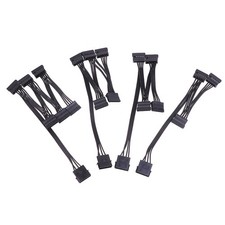 4Pin 1 Male To 3/4/5/6 Female Splitter SATA Power Extension Hard Drive Cable