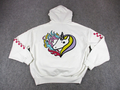 Vans Hoodie Womens Small White Ireneisgood Unicorn Skateboarding Sweatshirt