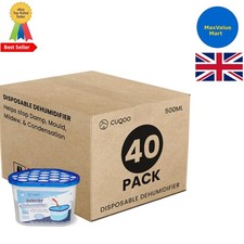 Portable 40-Pack Disposable Dehumidifiers - 500ml Mould and Moisture Remover