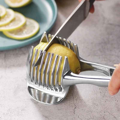 Stainless Steel Onion Holder Slicer   Potato Tomato Vegetable Cutting Tool