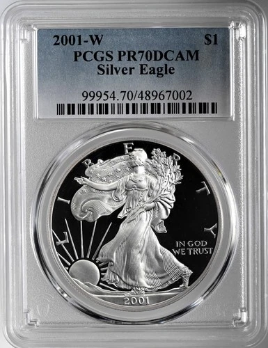 2001-W  $1  PROOF AMERICAN SILVER EAGLE (ASE/SAE) PCGS PR70 DCAM  #48967002