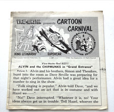 VTG View Master Cartoon Carnival, Alvin and the Chipmunks booklet
