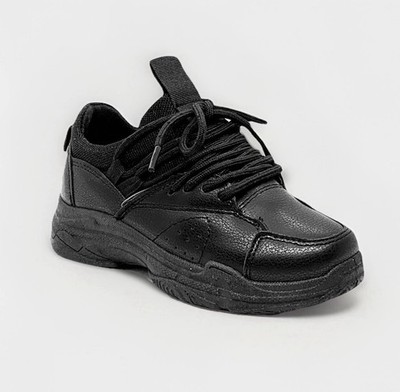 Unisex Kids School Sneaker Training Shoes size 1 Black