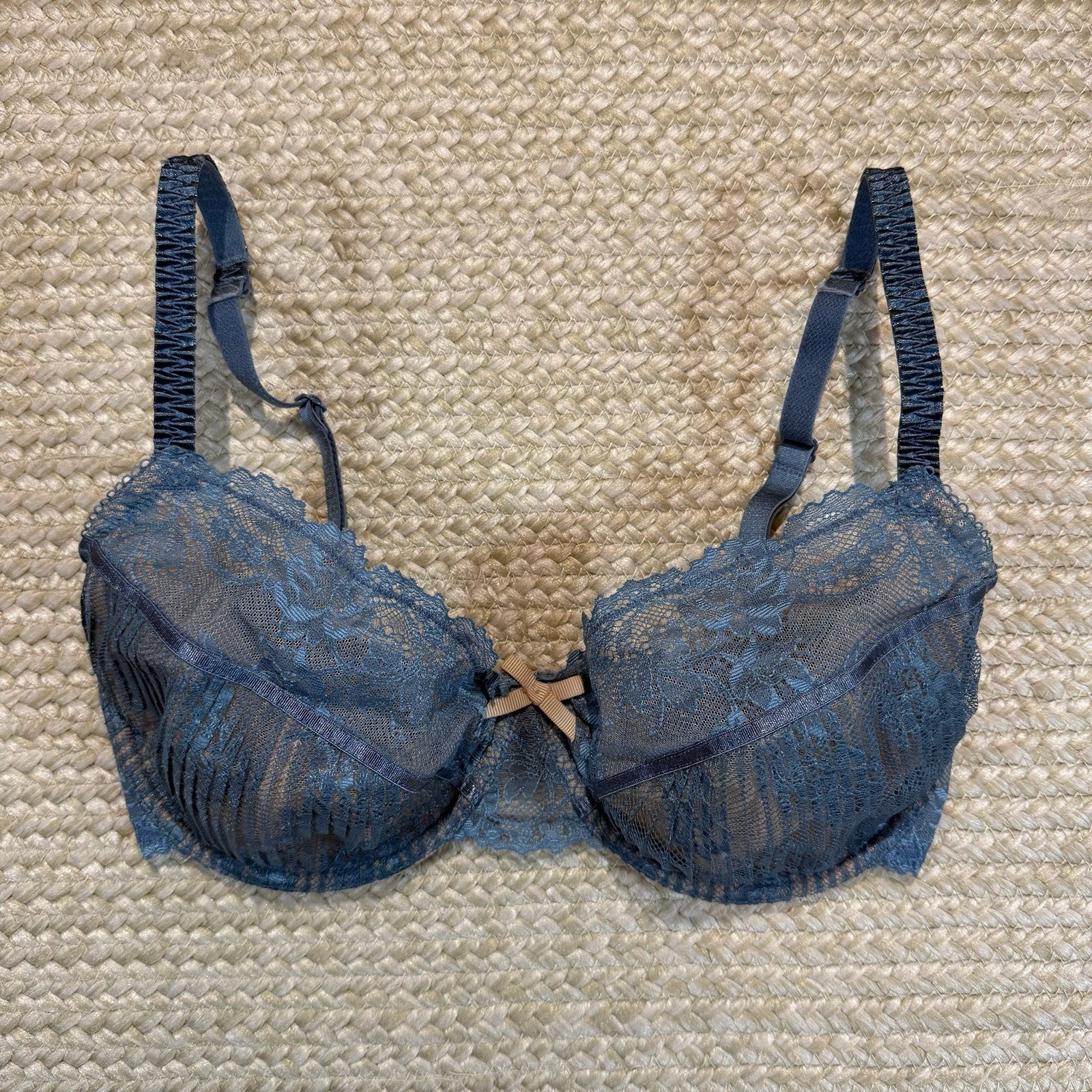 Elle MacPherson Intimates Blue/grey Underwire Lac… - image 1