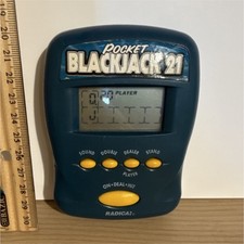 Radica Pocket Blackjack 21 Handheld Electronic Game 1997
