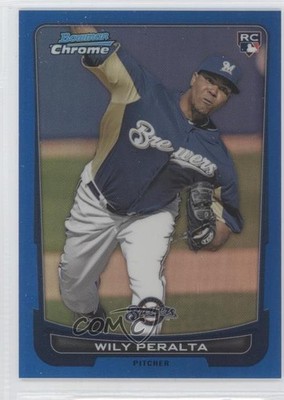 2012 Bowman Draft Chrome Blue Refractor 12/250 Wily Peralta #48 Rookie RC 4y4