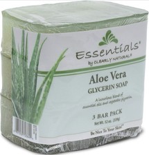 Clearly Natural Aloe Vera Glycerin Soap 9 Bars 3 Packs of 3 4 oz Each USA