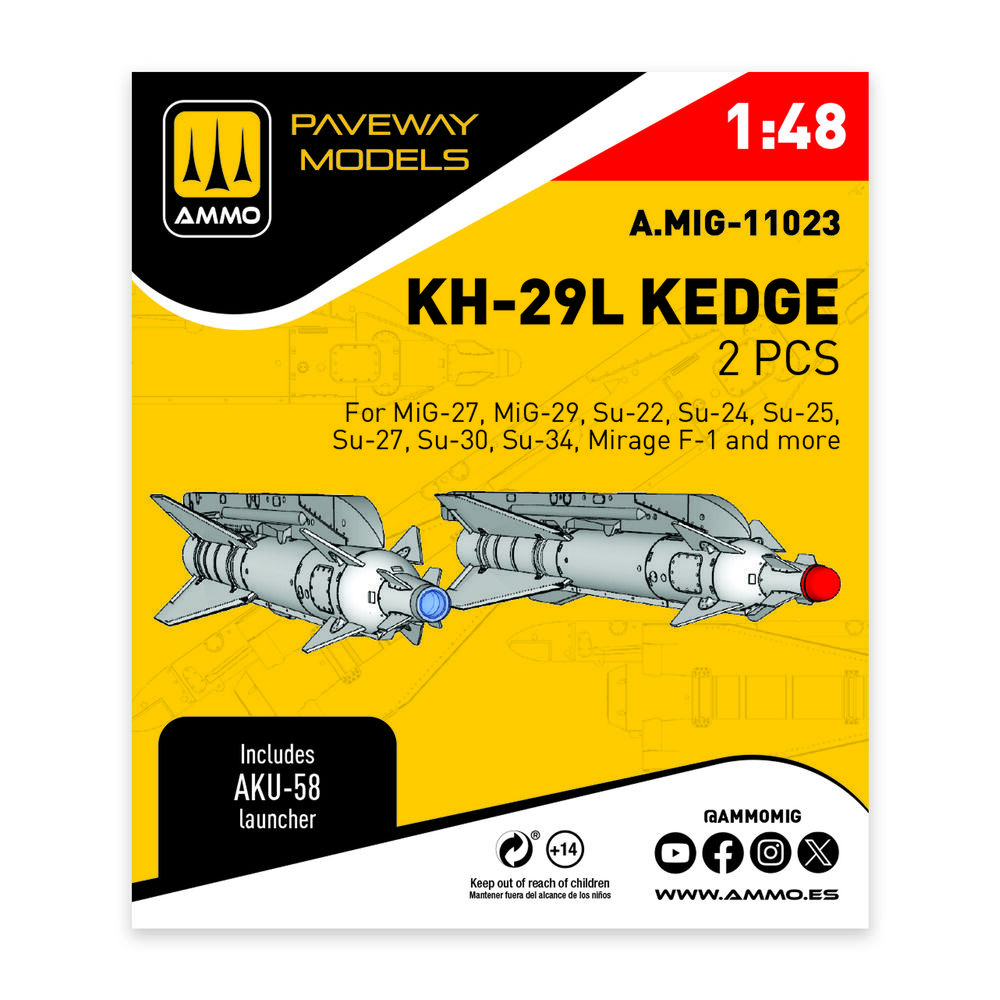 Ammo MIG A.MIG-11023 - 1/48 KH-29L Kedge (2 Pcs) - New