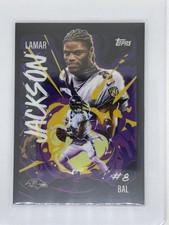 2025 Topps Chrome Football Lamar Jackson Ultra Violet UV-11