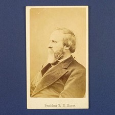 1800s President Hayes Antique CDV Carte de Visite Photograph