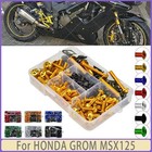 1set 177PCS For HONDA GROM MSX125 Fairing Bolts Kit Bodywork Screws High quality
