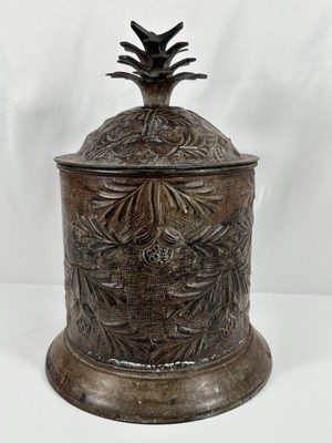 indian cigarette holder Heavy Vintage Mughal Style Indian Brass Cigarette Holder Trinket Box  Canister