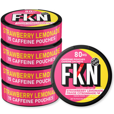 FKN Caffeine Pouches   Strawberry Lemonade - (5 Cans) - 80MG Clean Energy