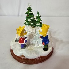 Simpsons Bradford Illuminated Christmas Ornament 2003 WHO'S BEEN NAUGHTY OR NICE