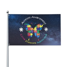 Autism Awareness Garden Yard Flag 3x5ft Banner Indoors Outdoors Perfect Decor...