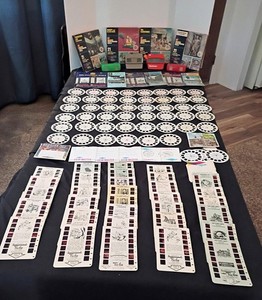 Vintage Sawyer's View-Master 57 Reels 34 Tru-Vue Film Strips 4 Viewers Disney 