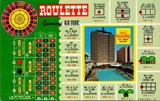 Vintage Postcard Roulette Gaming Guide Hotel Sahara Las Vegas Nevada NV DR18