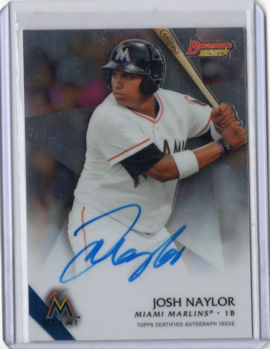 JOSH NAYLOR MLB Marlins 2015 Bowman's Best RC Auto #B15-JNA Card